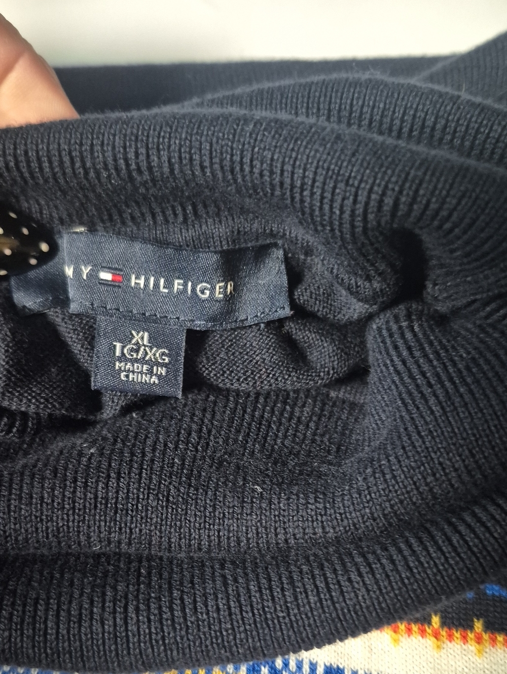 Tommy Hilfiger Navy Blue Men's Crewneck Sweater